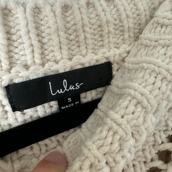 Cream and white knitted jumper - Picture 2 of 2